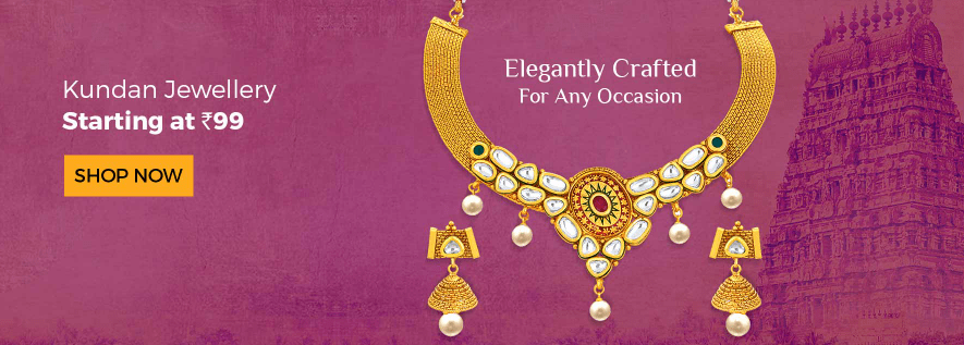 Get Upto 70% Off On Elegant  Crafted Kundan Jewelry